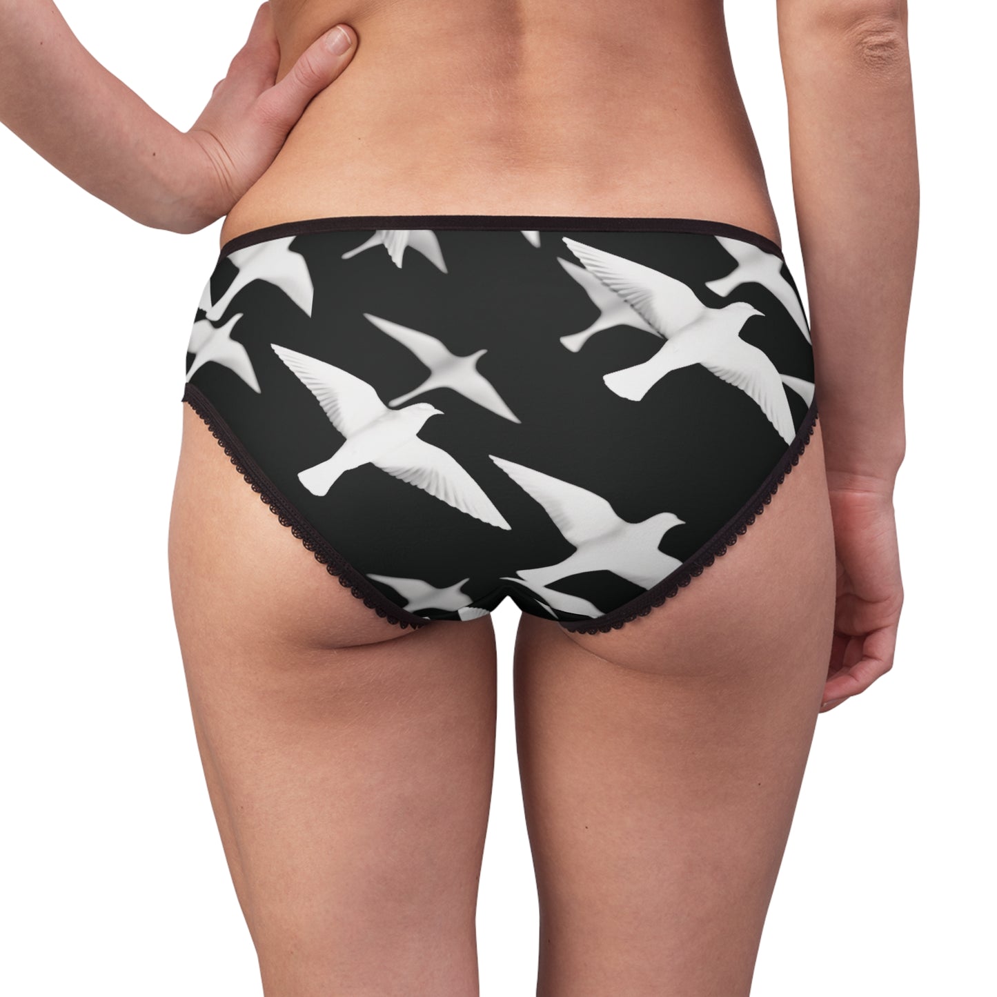 Smith & Raven | Flock of Seagulls Women's Underwear | Black w/White Birds