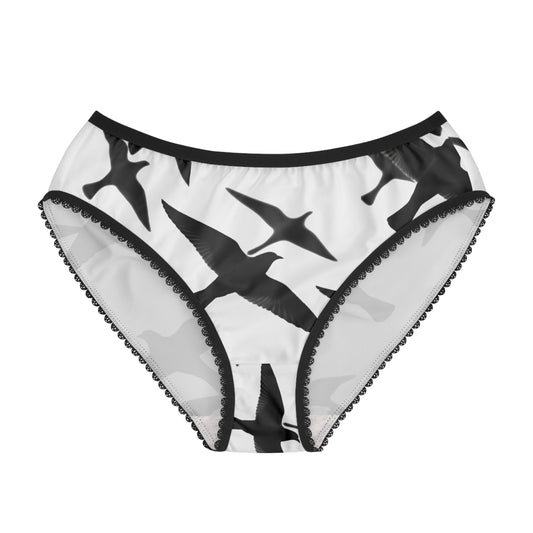 Smith & Raven | Flock of Seagulls Women's Underwear | White w/Black Birds