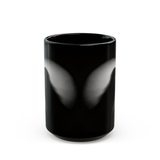 Smith & Raven | Ghostly Raven Silhouette | Black Ceramic Mug | 11oz, 15oz