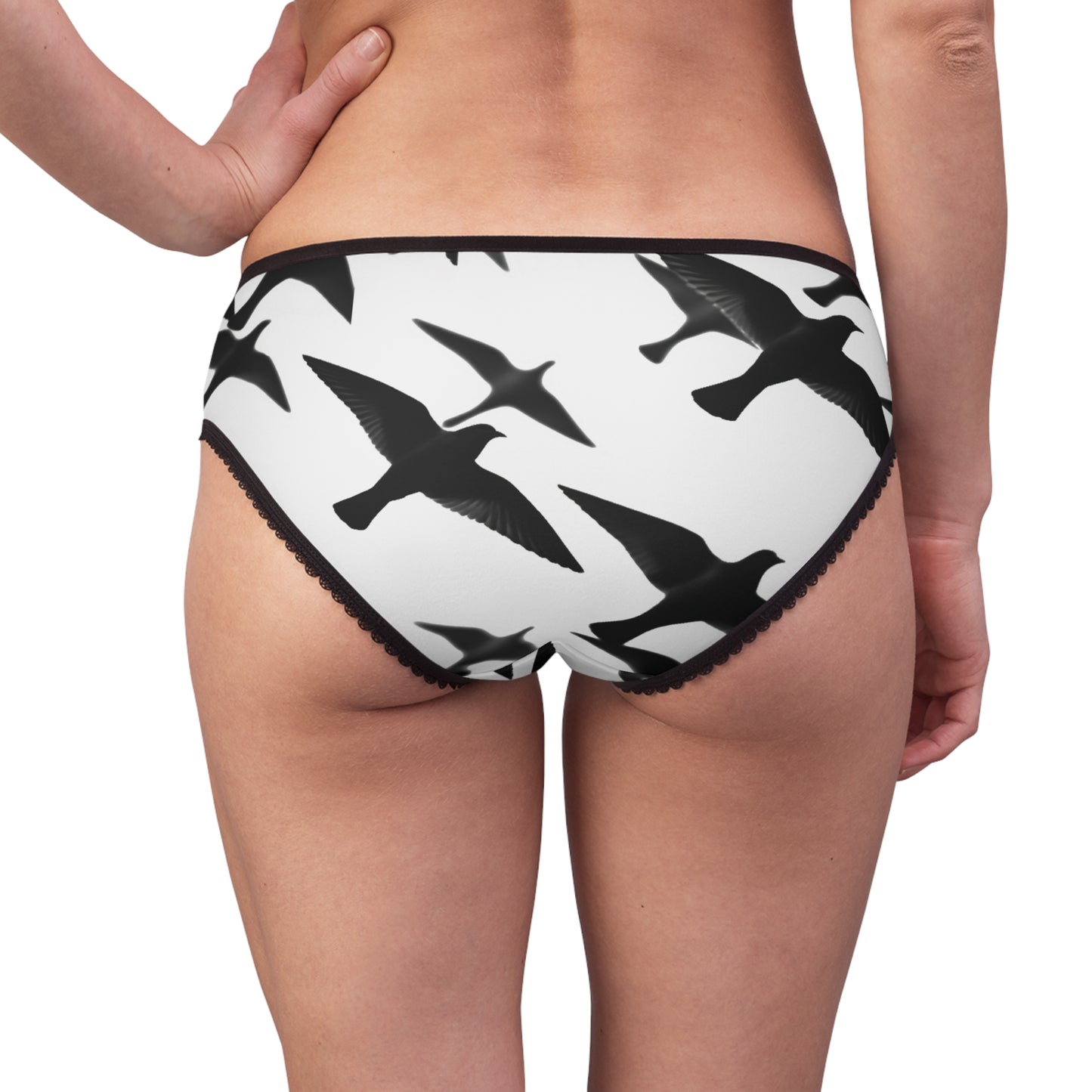 Smith & Raven | Flock of Seagulls Women's Underwear | White w/Black Birds