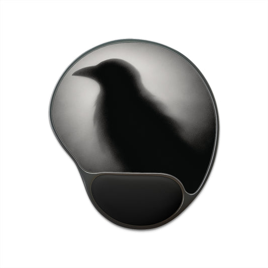 Smith & Raven | Black Raven Silhouette | Mouse Pad with Wrist Rest
