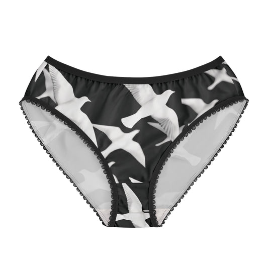 Smith & Raven | Flock of Seagulls Women's Underwear | Black w/White Birds