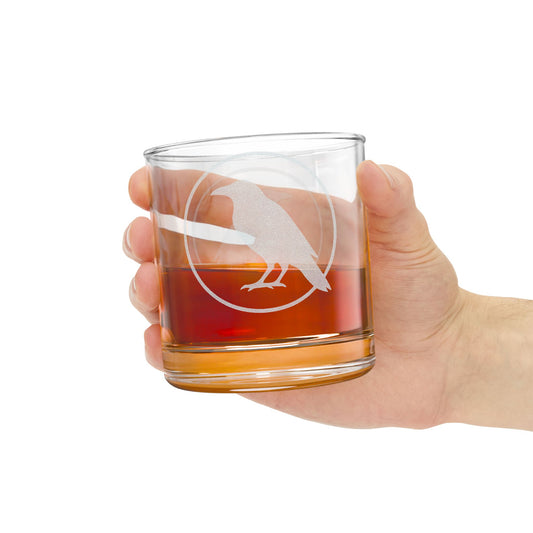Smith & Raven | Raven Circle Silhouette Whiskey Glass | 10.5oz Engraved