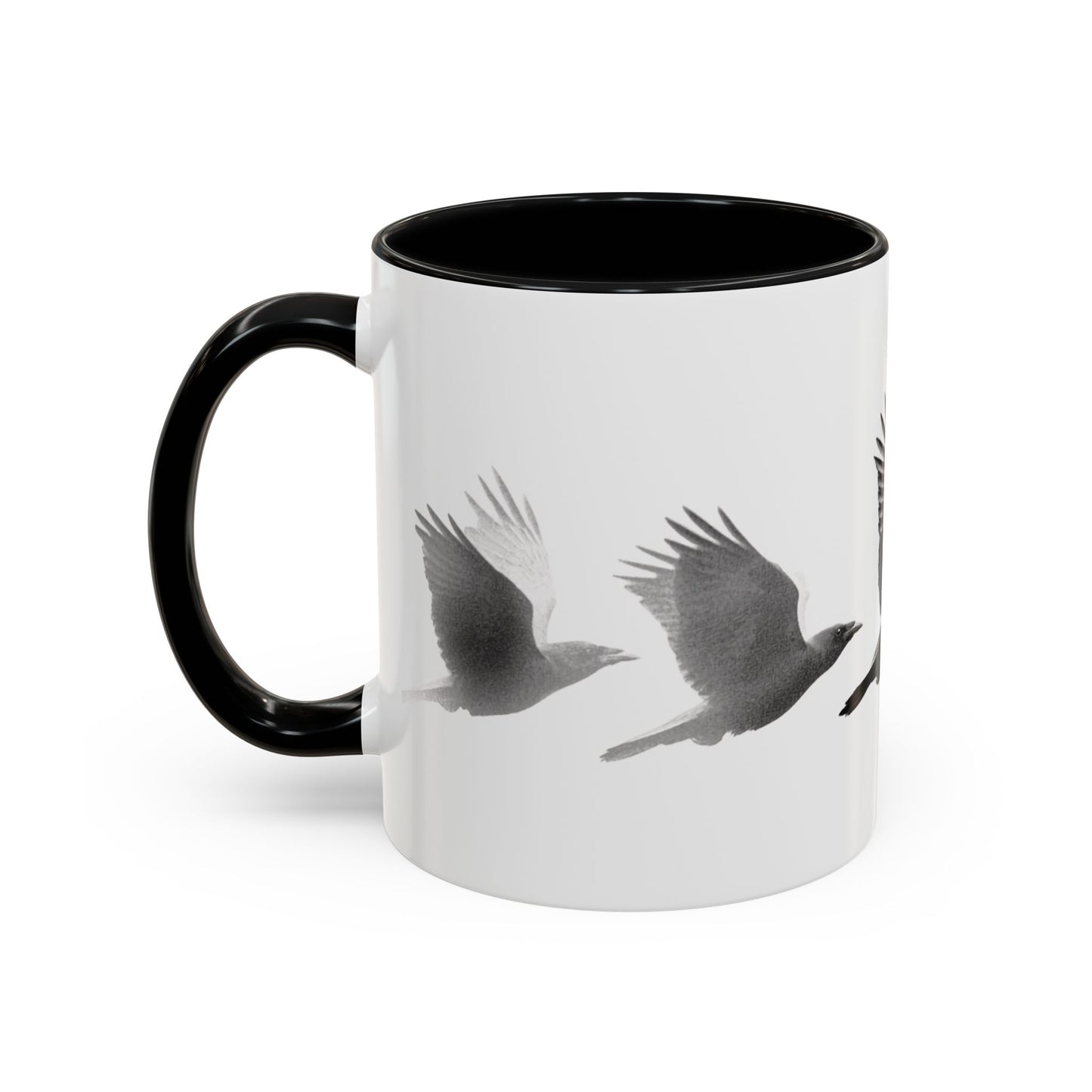 Smith & Raven | Flying Ravens Mug | Accent Color Mugs | 11oz 15oz