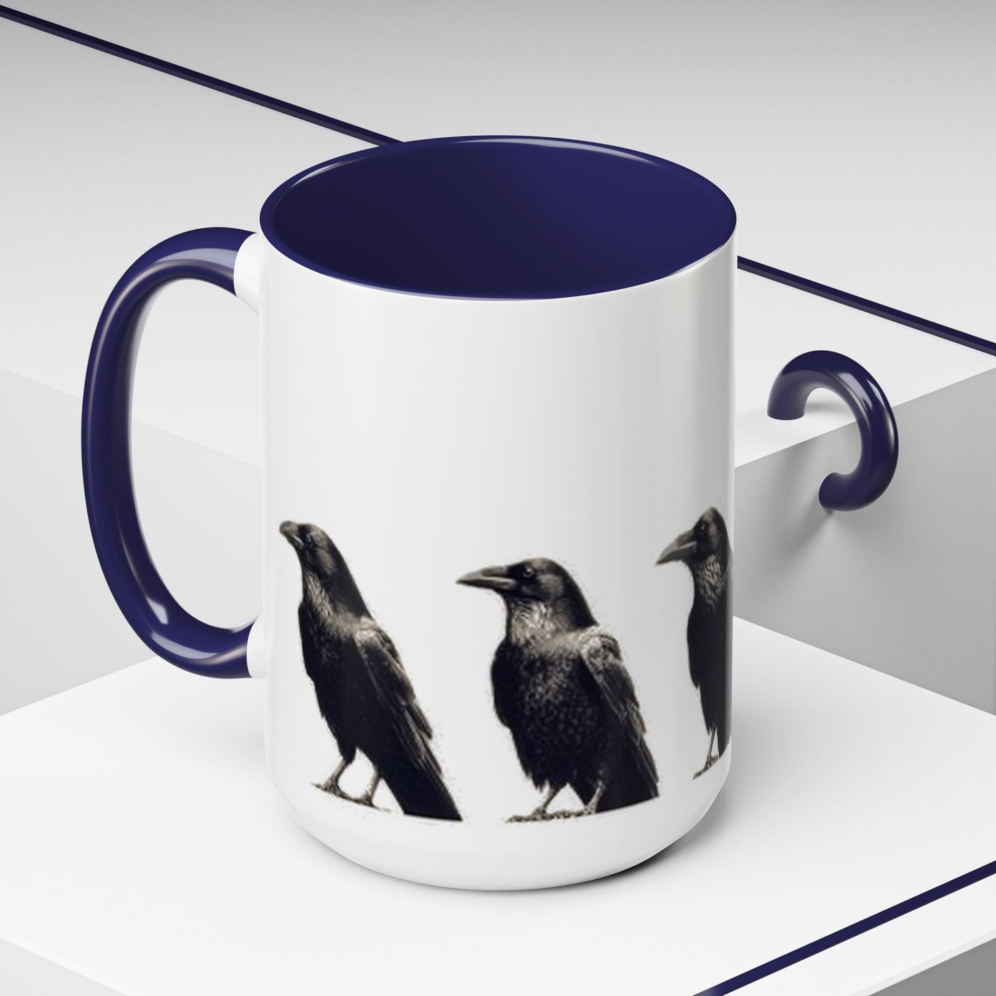 Smith & Raven | Five Ravens Mug | Accent Color Mugs | 11oz or 15oz