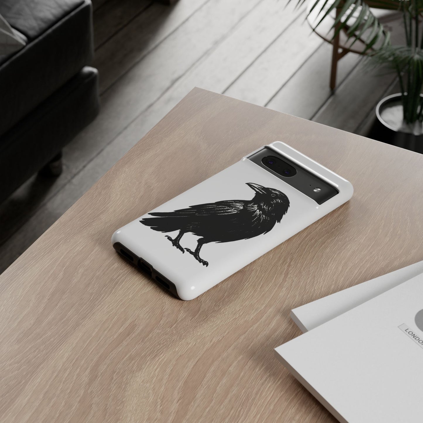 Smith & Raven | Black Raven Illustration Phone Case | Tough Protective Case