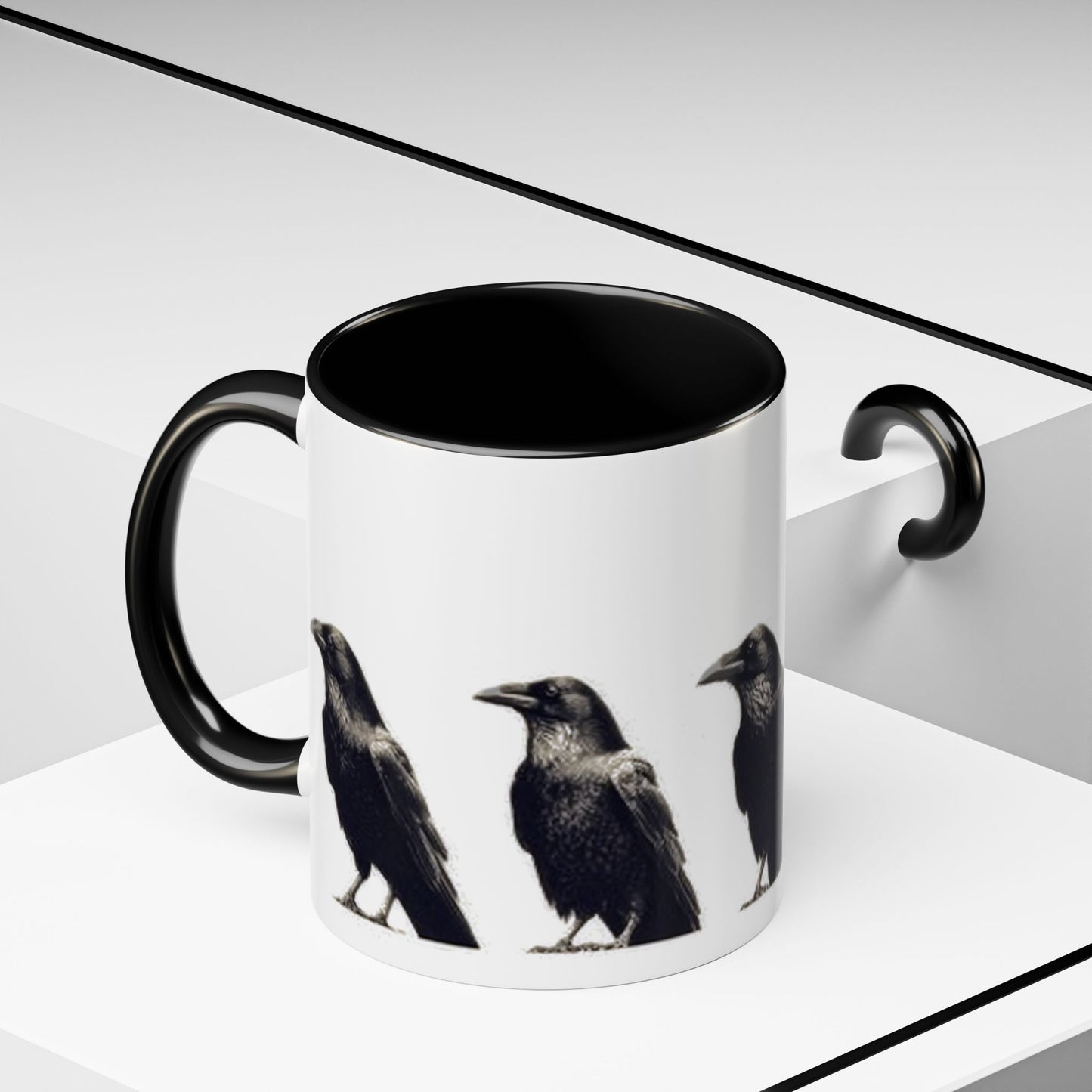 Smith & Raven | Five Ravens Mug | Accent Color Mugs | 11oz or 15oz