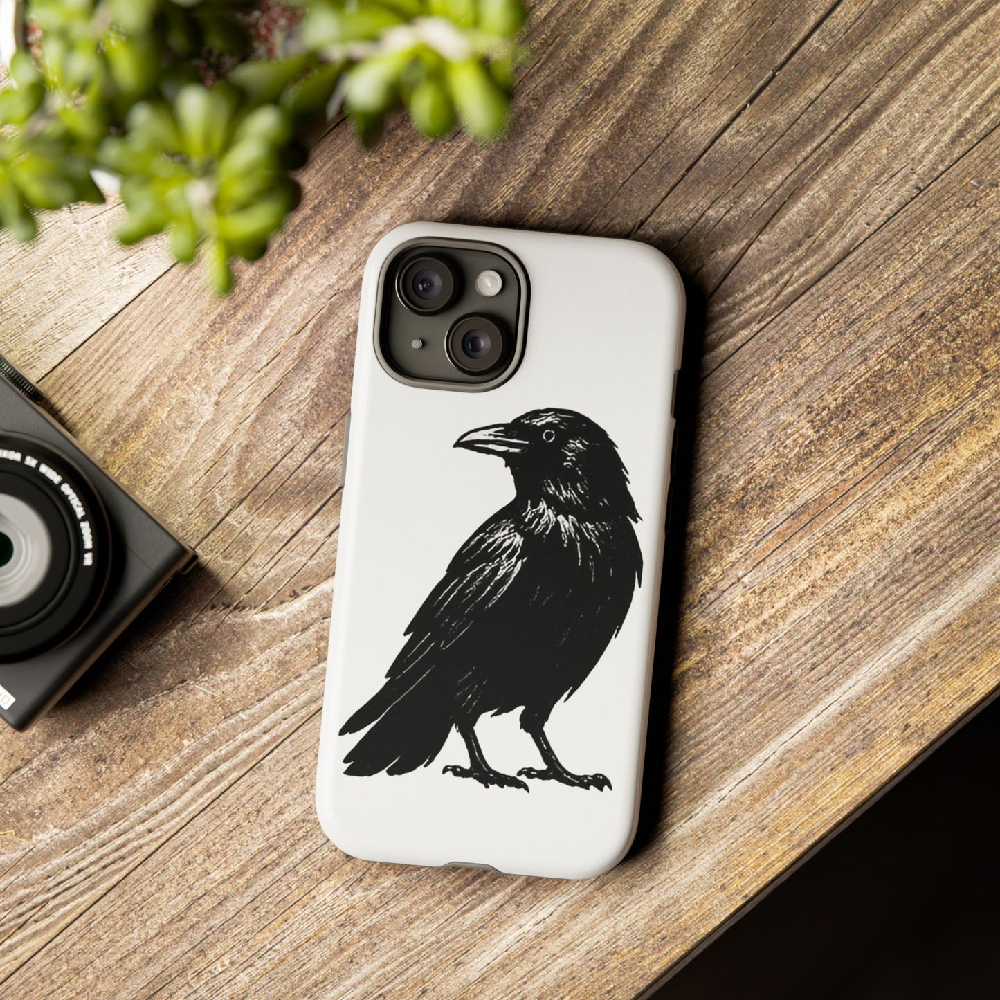 Smith & Raven | Black Raven Illustration Phone Case | Tough Protective Case