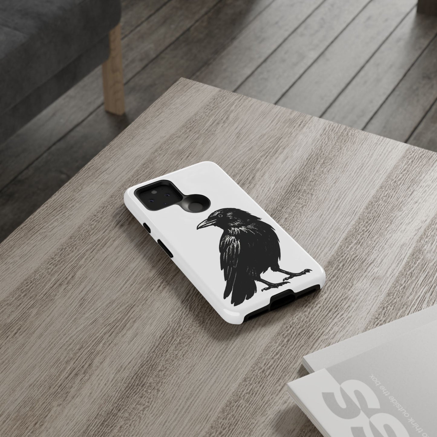 Smith & Raven | Black Raven Illustration Phone Case | Tough Protective Case