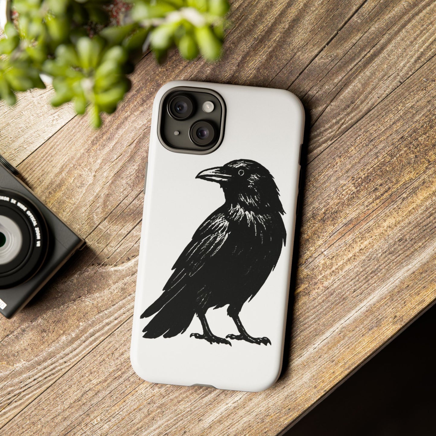 Smith & Raven | Black Raven Illustration Phone Case | Tough Protective Case