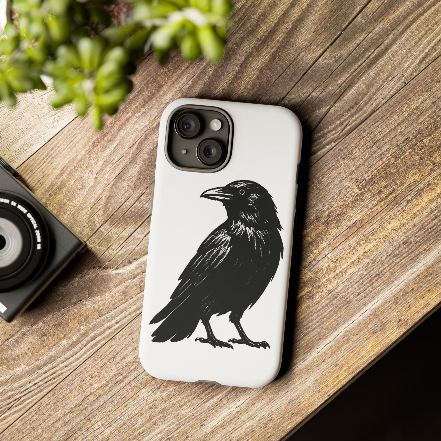 Smith & Raven | Black Raven Illustration Phone Case | Tough Protective Case