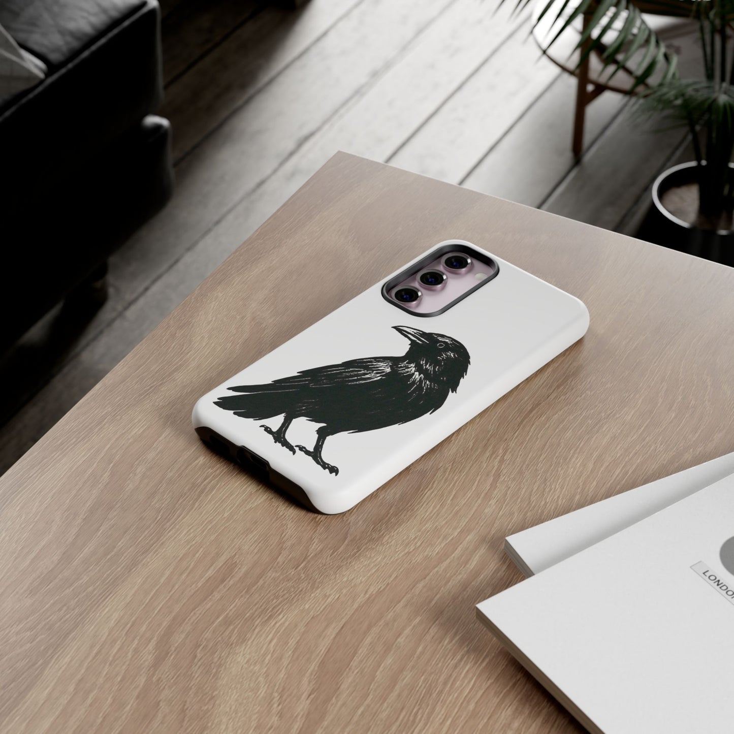 Smith & Raven | Black Raven Illustration Phone Case | Tough Protective Case