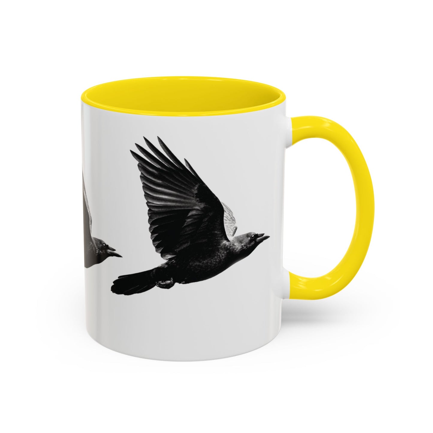 Smith & Raven | Flying Ravens Mug | Accent Color Mugs | 11oz 15oz