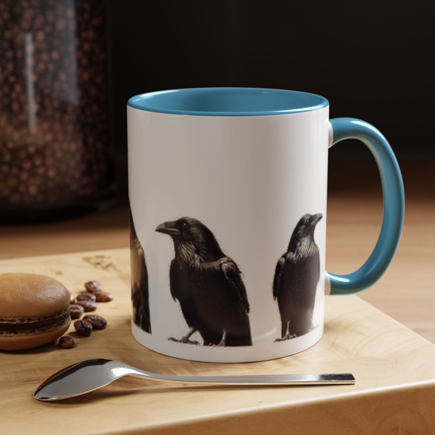 Smith & Raven | Five Ravens Mug | Accent Color Mugs | 11oz or 15oz