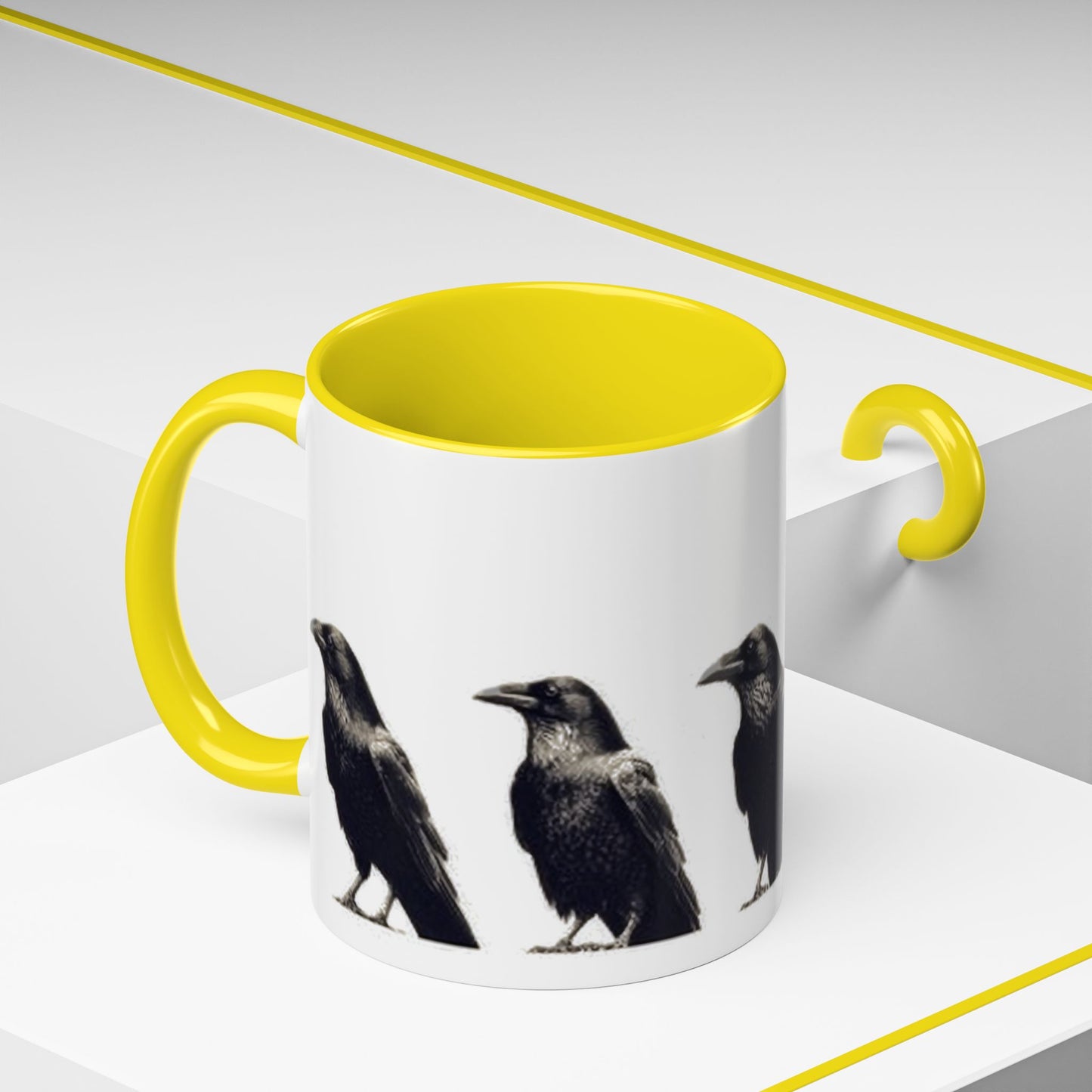 Smith & Raven | Five Ravens Mug | Accent Color Mugs | 11oz or 15oz
