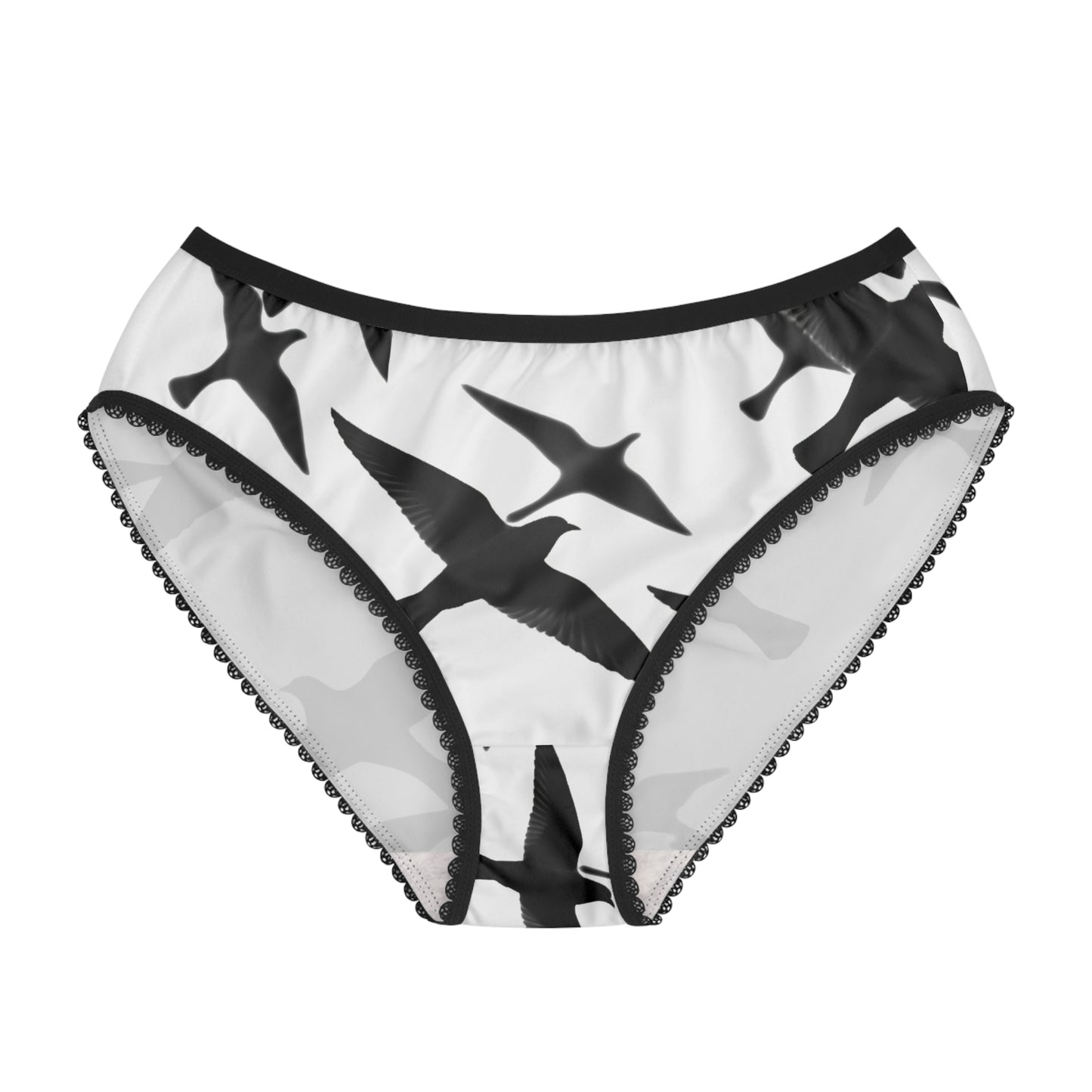 Smith & Raven | Flock of Seagulls Women's Underwear | White w/Black Birds