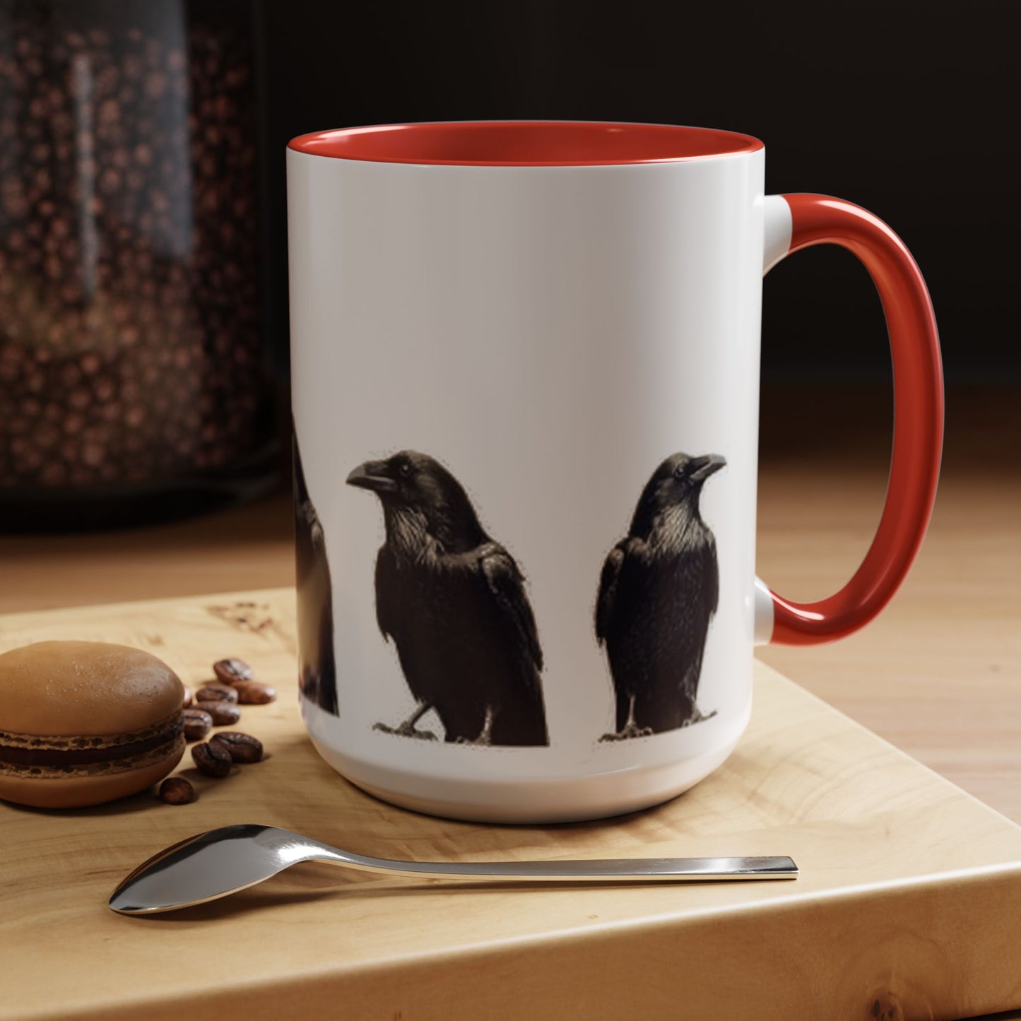Smith & Raven | Five Ravens Mug | Accent Color Mugs | 11oz or 15oz