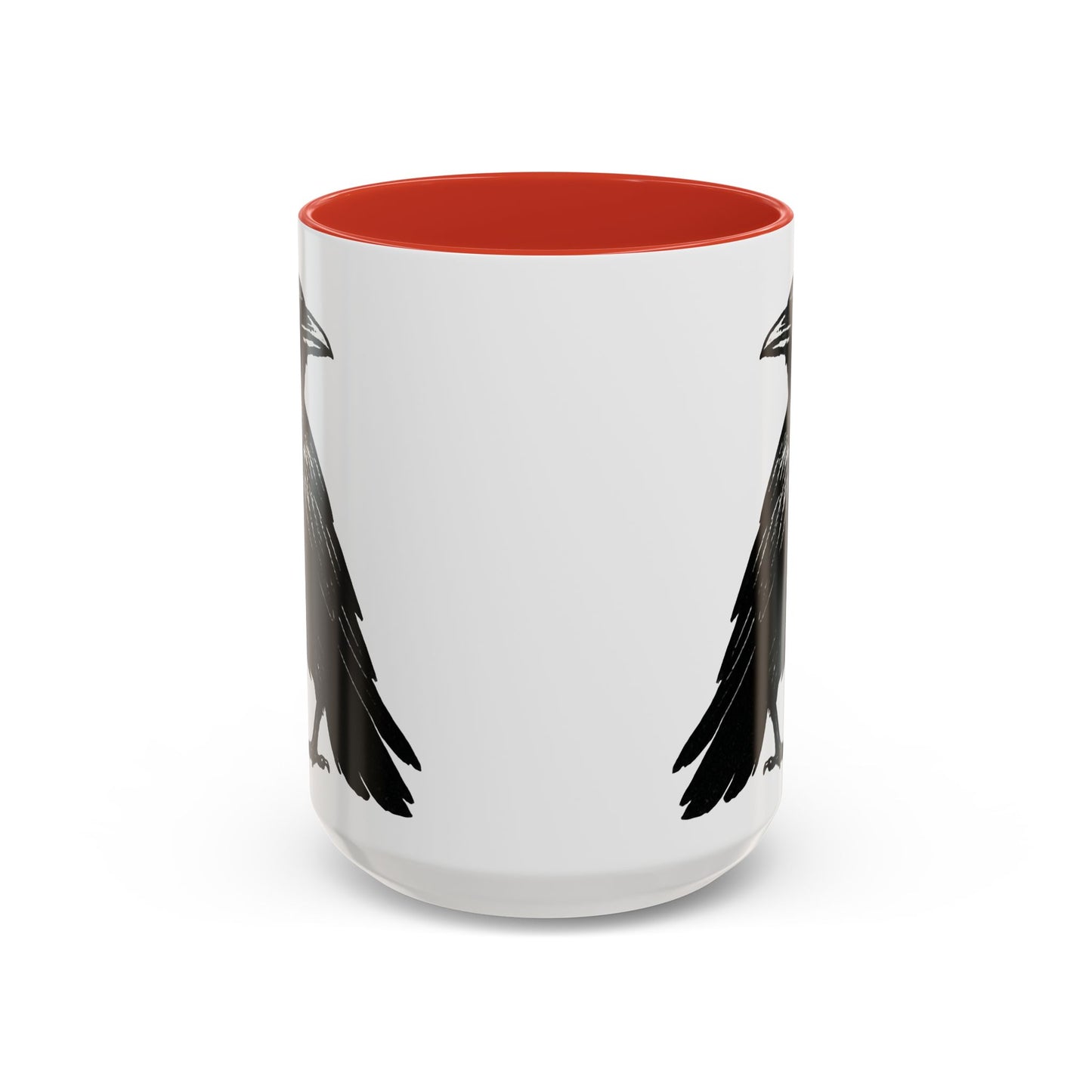 Smith & Raven | Black Raven Illustration | Accent Color Mugs | 11oz, 15oz