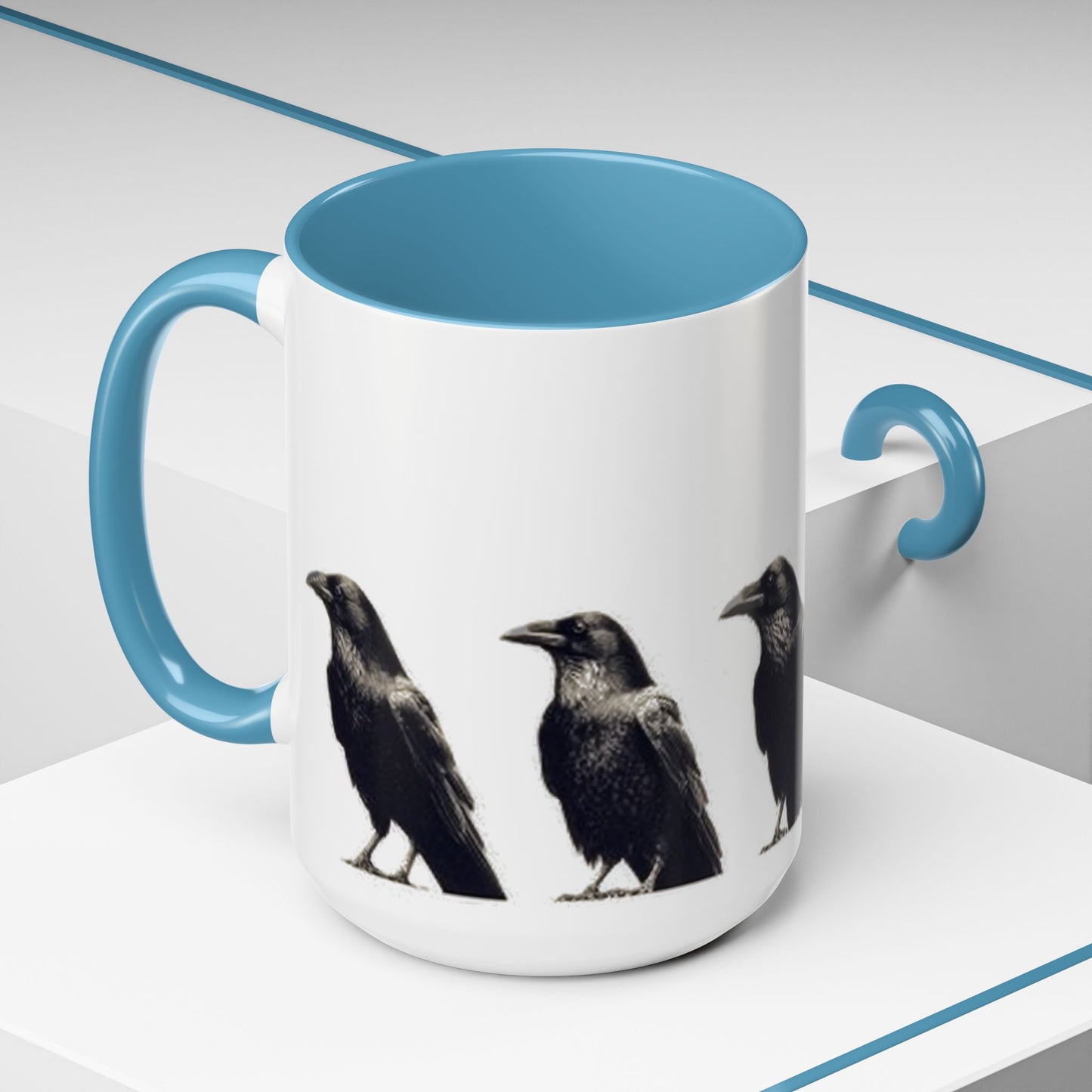 Smith & Raven | Five Ravens Mug | Accent Color Mugs | 11oz or 15oz
