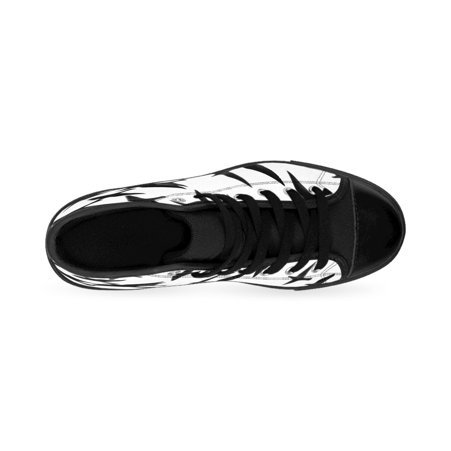 Smith & Raven | Flock of Seagulls Men's Classic Sneakers | White w/Black Bird Print