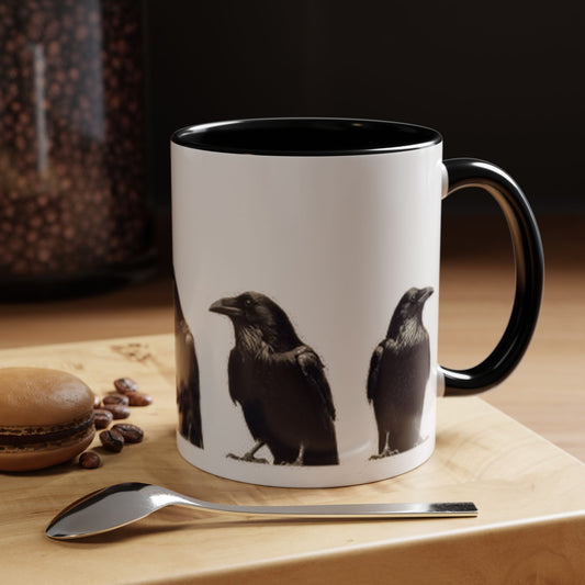 Smith & Raven | Five Ravens Mug | Accent Color Mugs | 11oz or 15oz