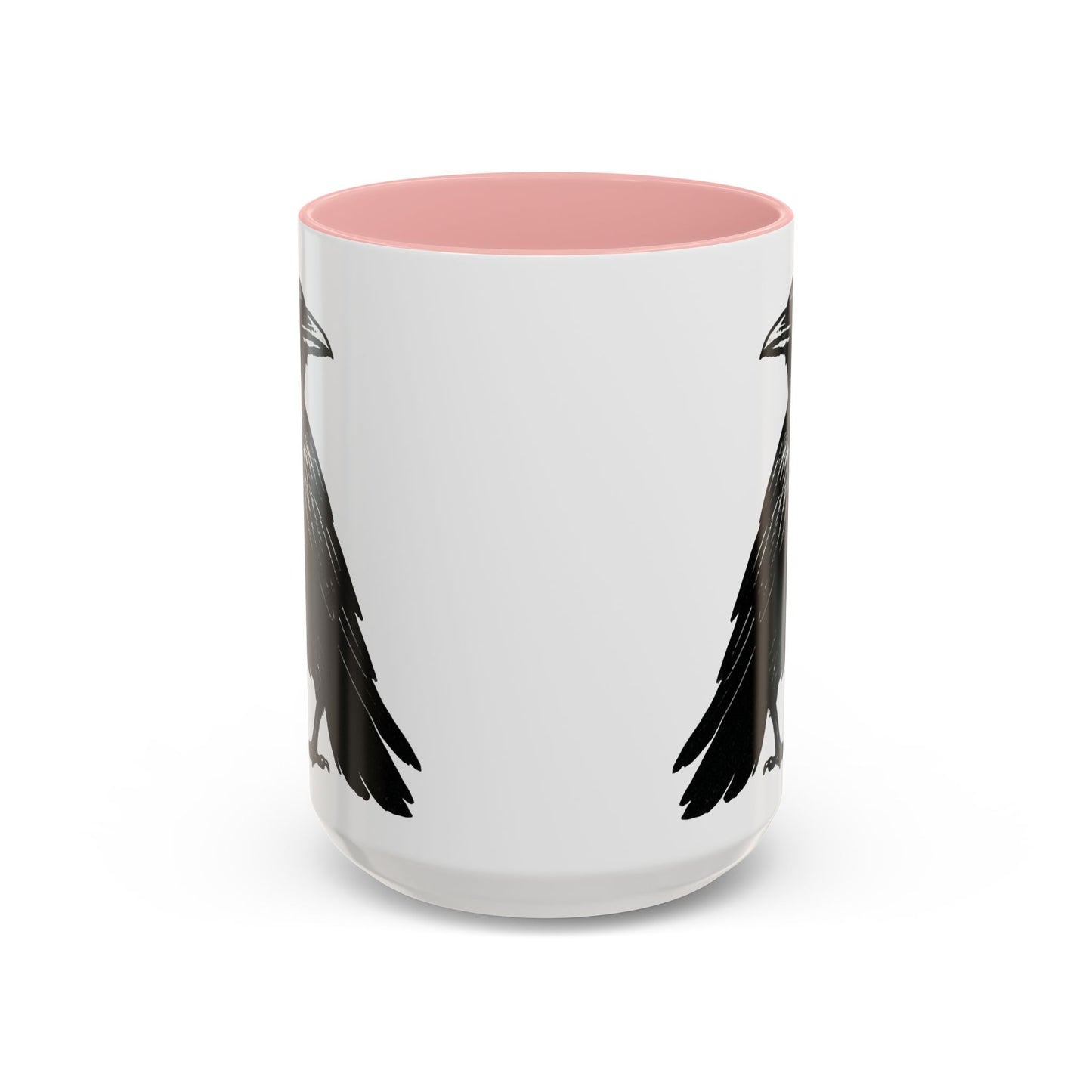 Smith & Raven | Black Raven Illustration | Accent Color Mugs | 11oz, 15oz