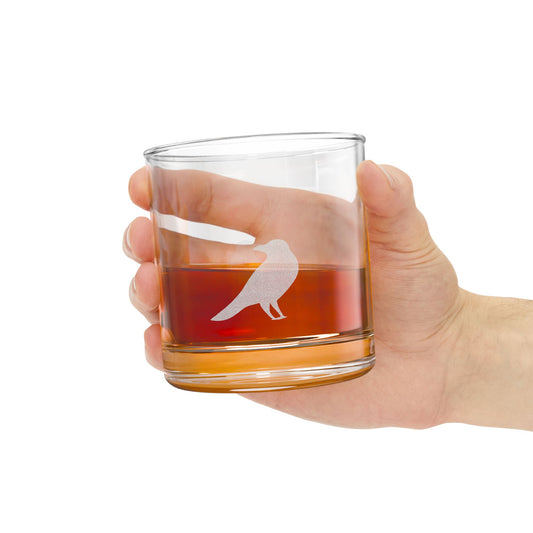 Smith & Raven | Raven Silhouette Whiskey Glass | Engraved 10.5oz Rocks Glass
