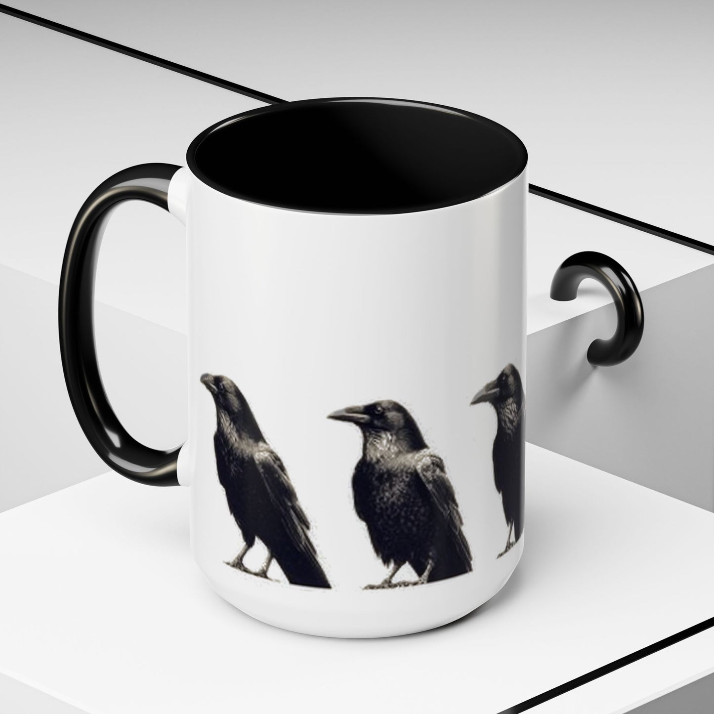 Smith & Raven | Five Ravens Mug | Accent Color Mugs | 11oz or 15oz