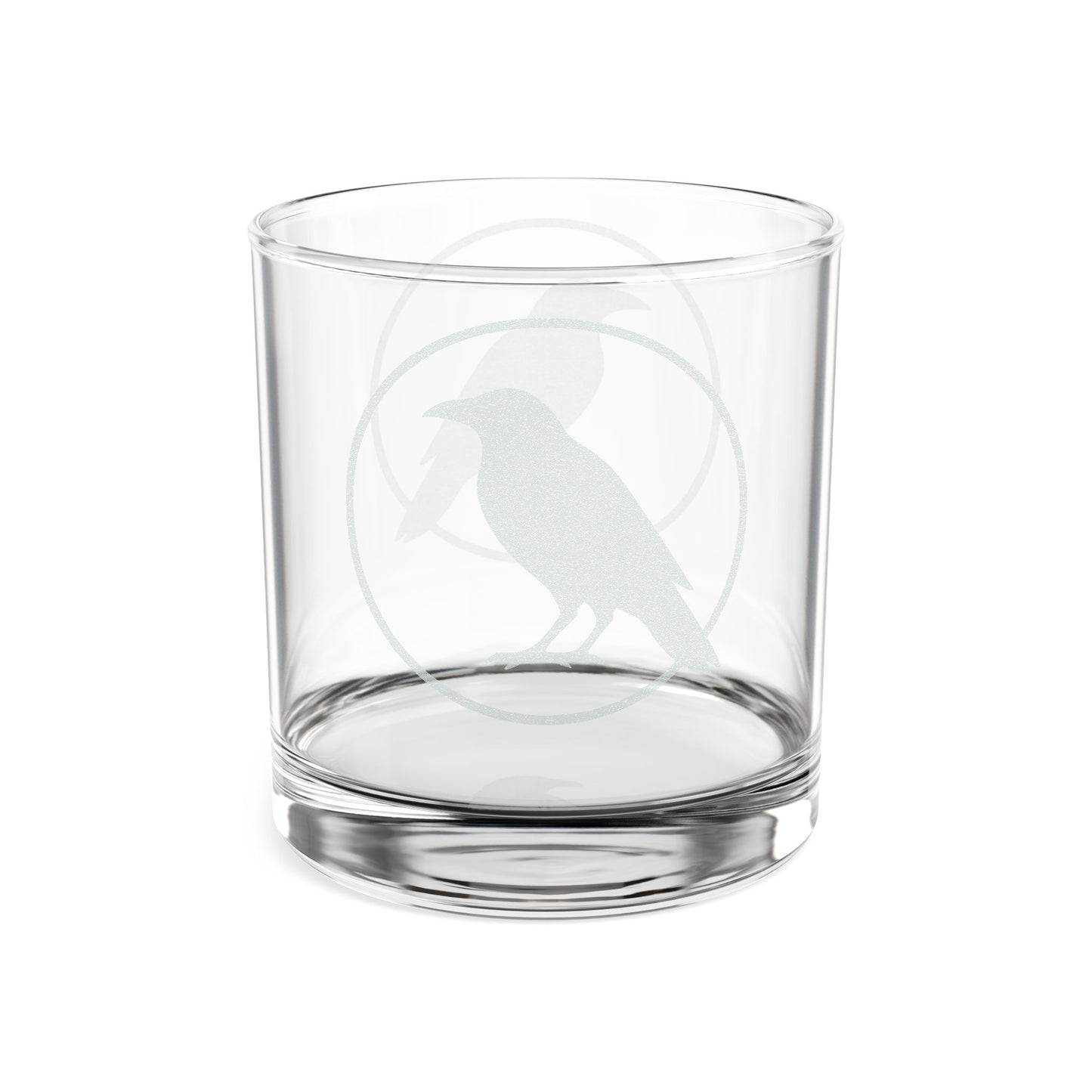 Smith & Raven | Raven Circle Silhouette Whiskey Glass | 10.5oz Engraved