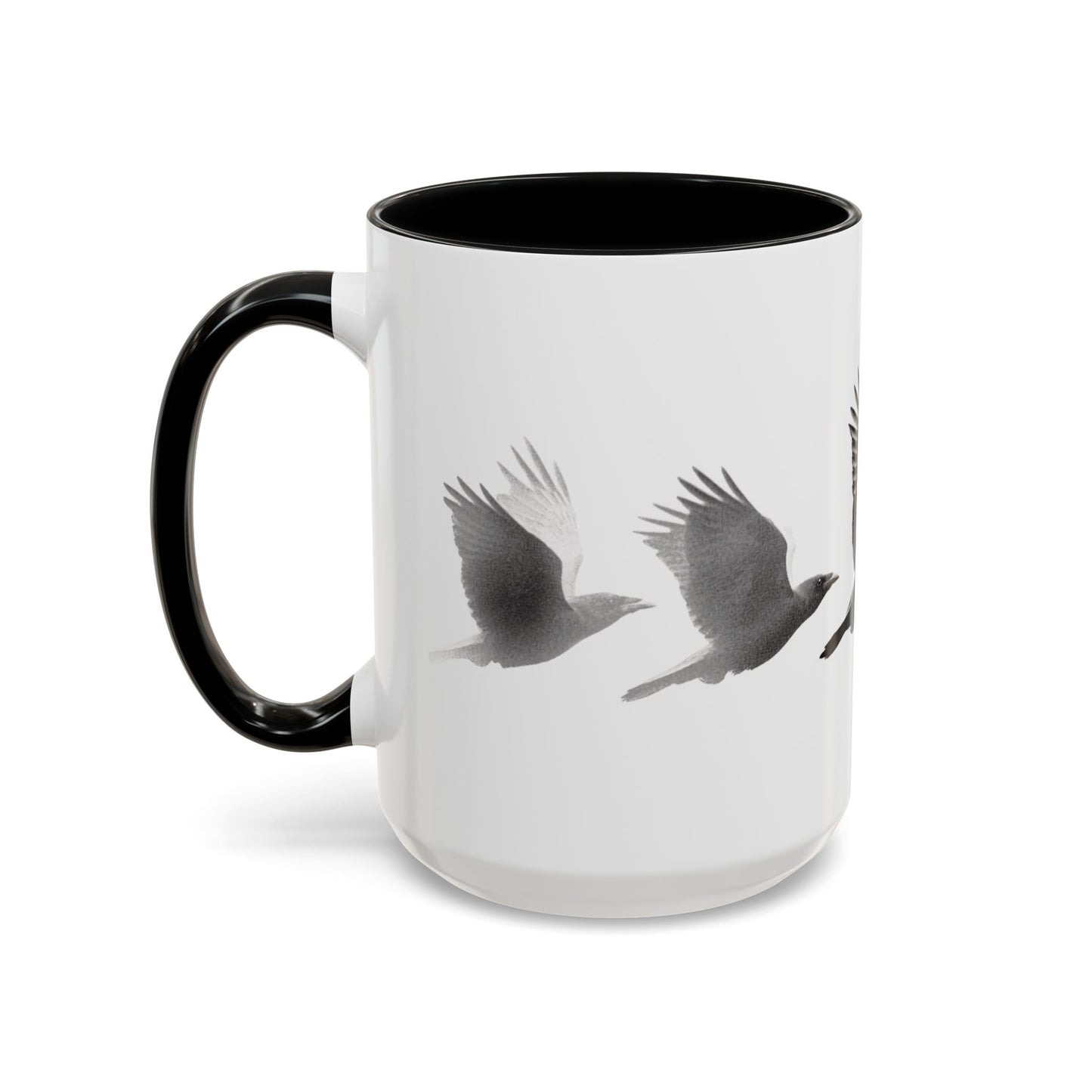 Smith & Raven | Flying Ravens Mug | Accent Color Mugs | 11oz 15oz