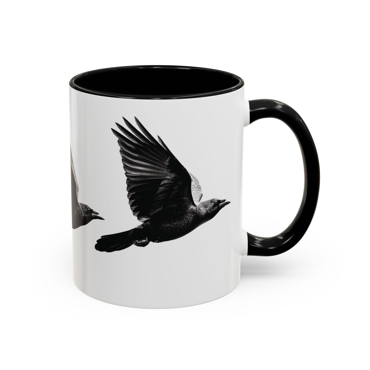 Smith & Raven | Flying Ravens Mug | Accent Color Mugs | 11oz 15oz