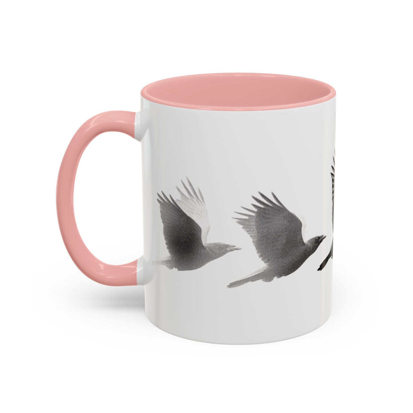 Smith & Raven | Flying Ravens Mug | Accent Color Mugs | 11oz 15oz