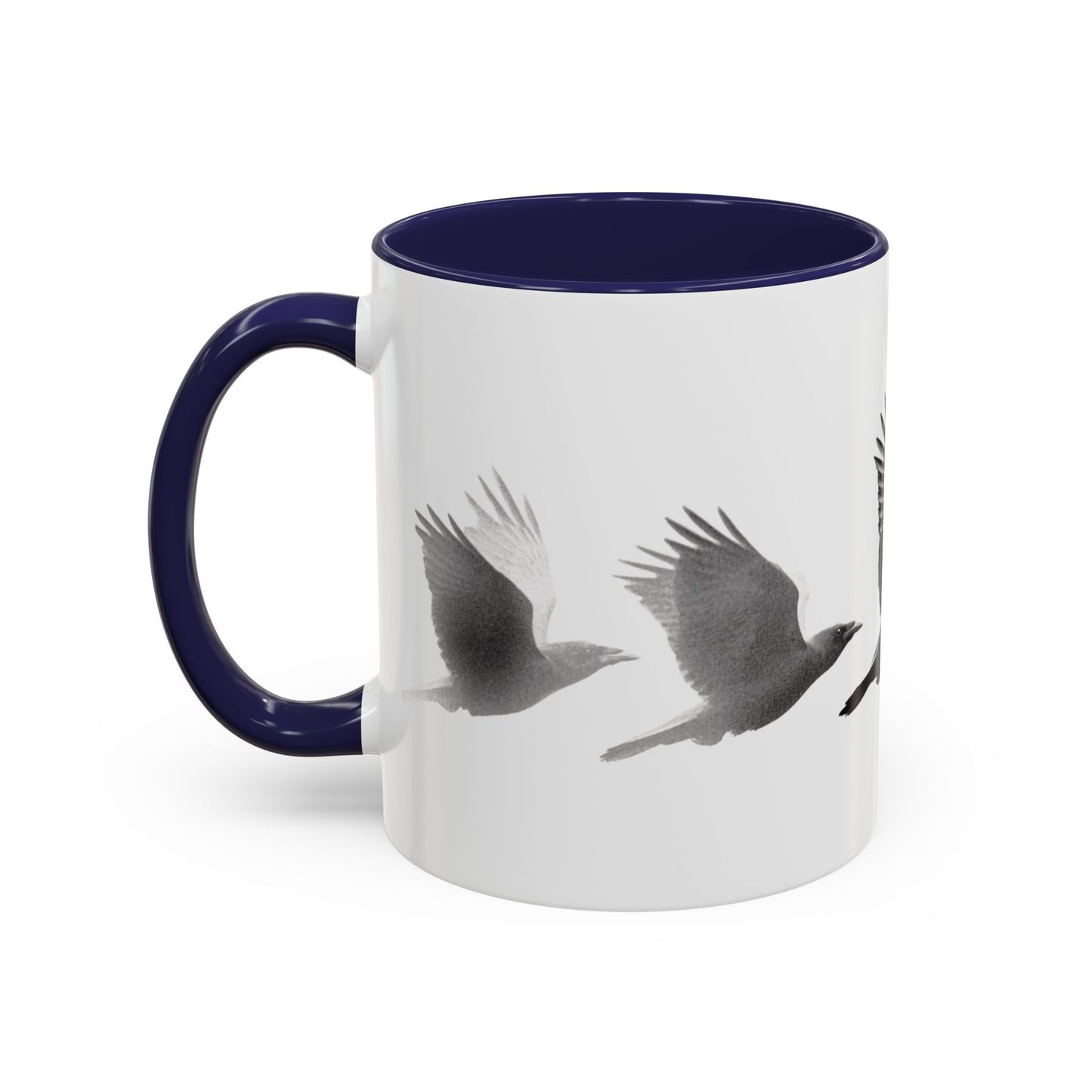 Smith & Raven | Flying Ravens Mug | Accent Color Mugs | 11oz 15oz