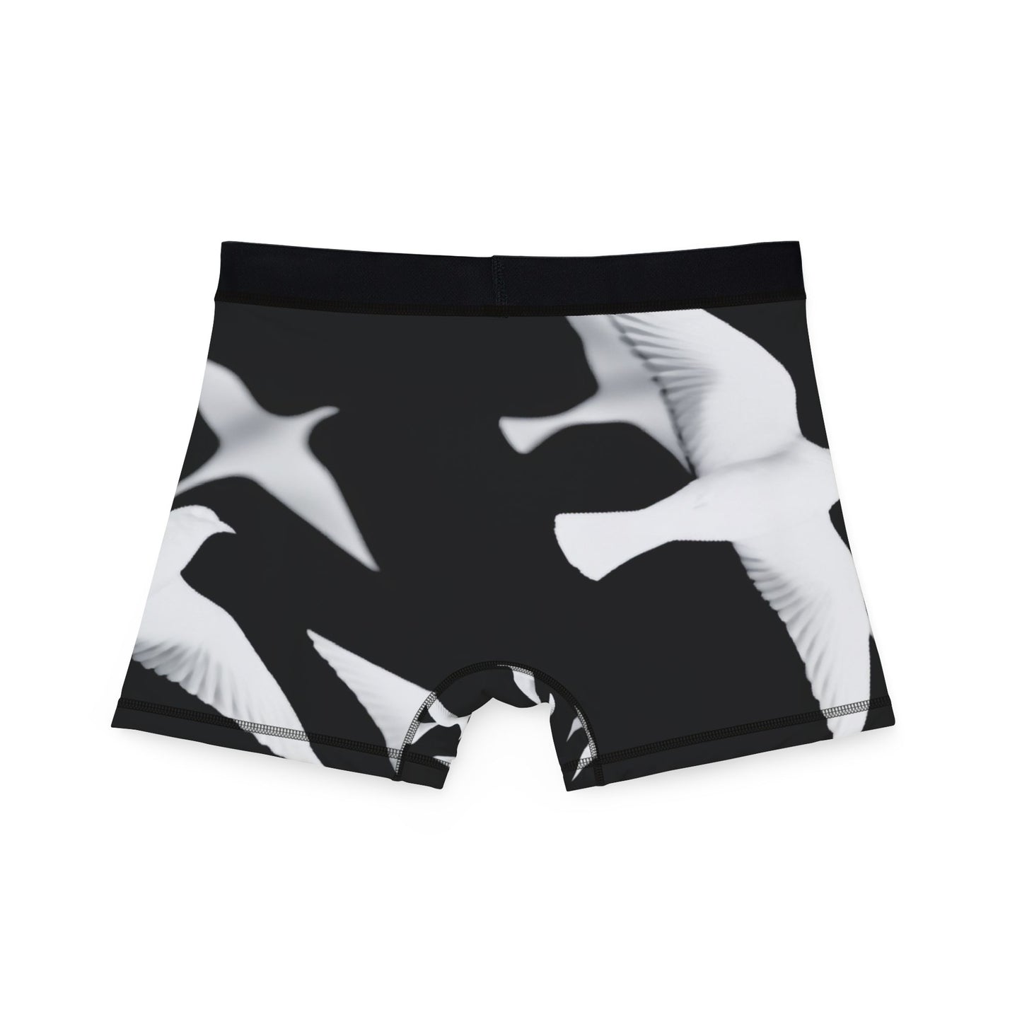 Smith & Raven | Flock of Seagulls Men's Boxers | Black w/White Birds