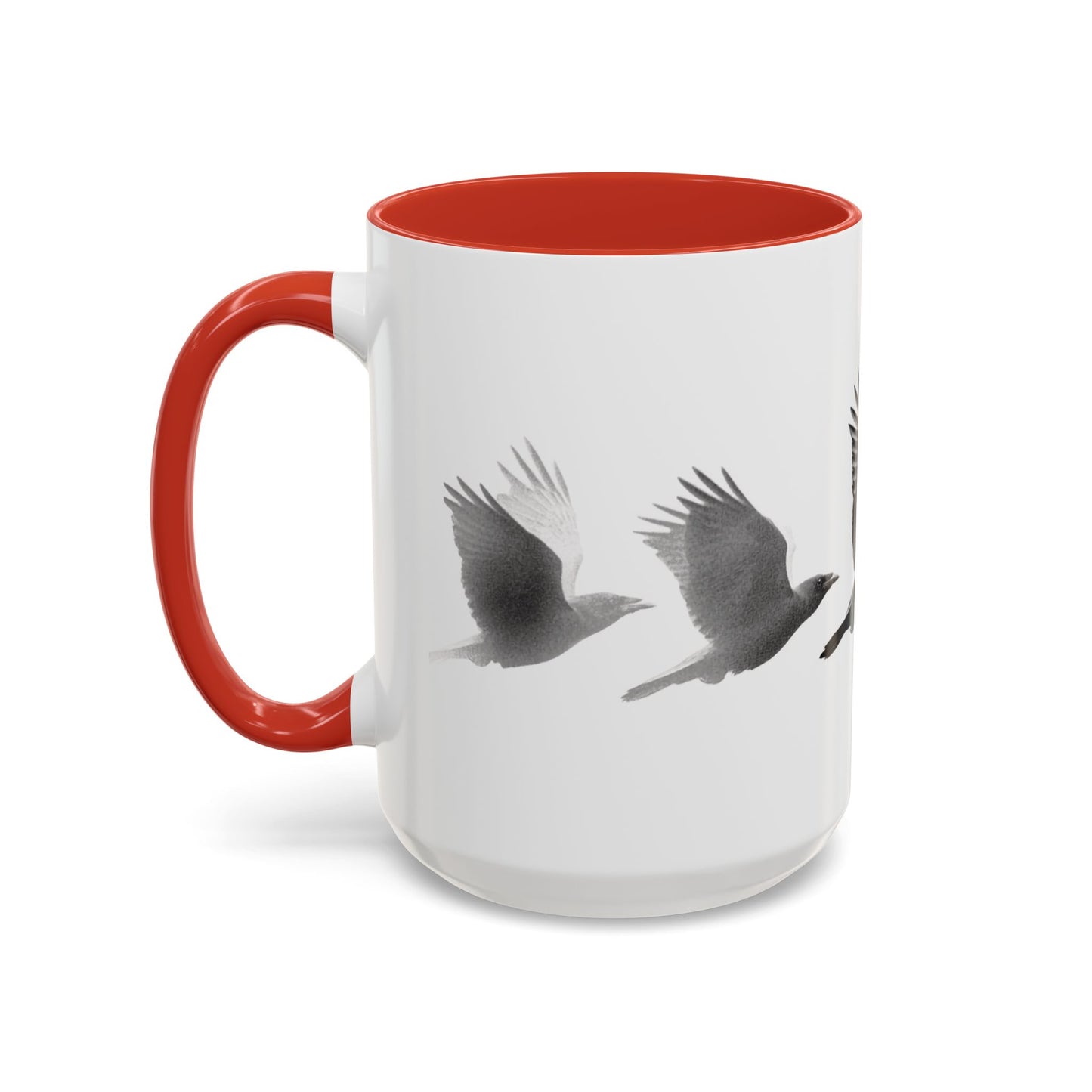 Smith & Raven | Flying Ravens Mug | Accent Color Mugs | 11oz 15oz