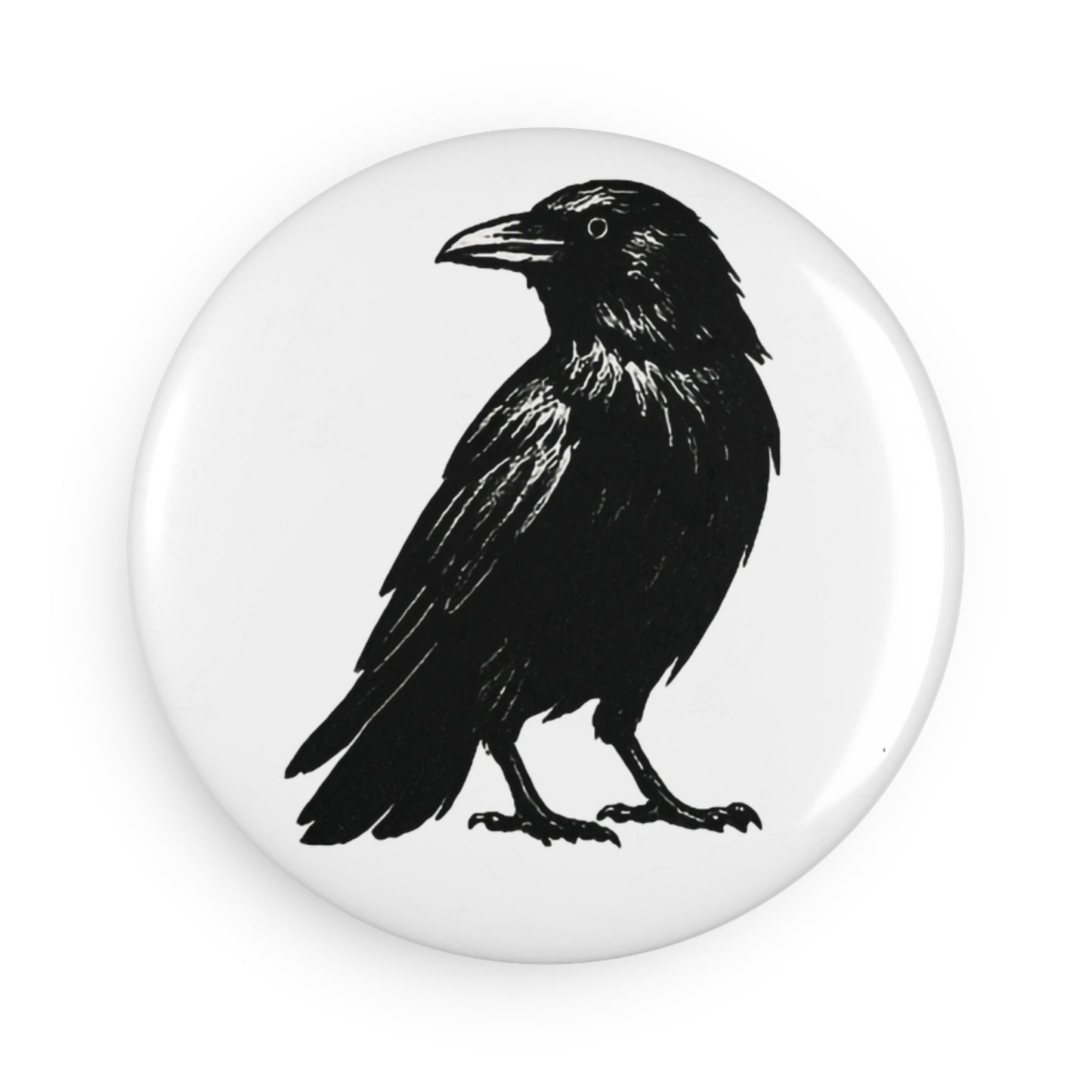 Smith & Raven | Vintage Raven Illustration | Button Magnet