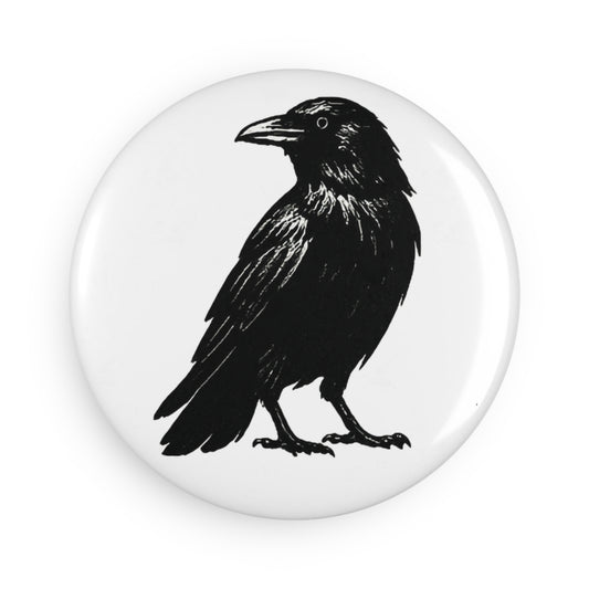 Smith & Raven | Vintage Raven Illustration | Button Magnet