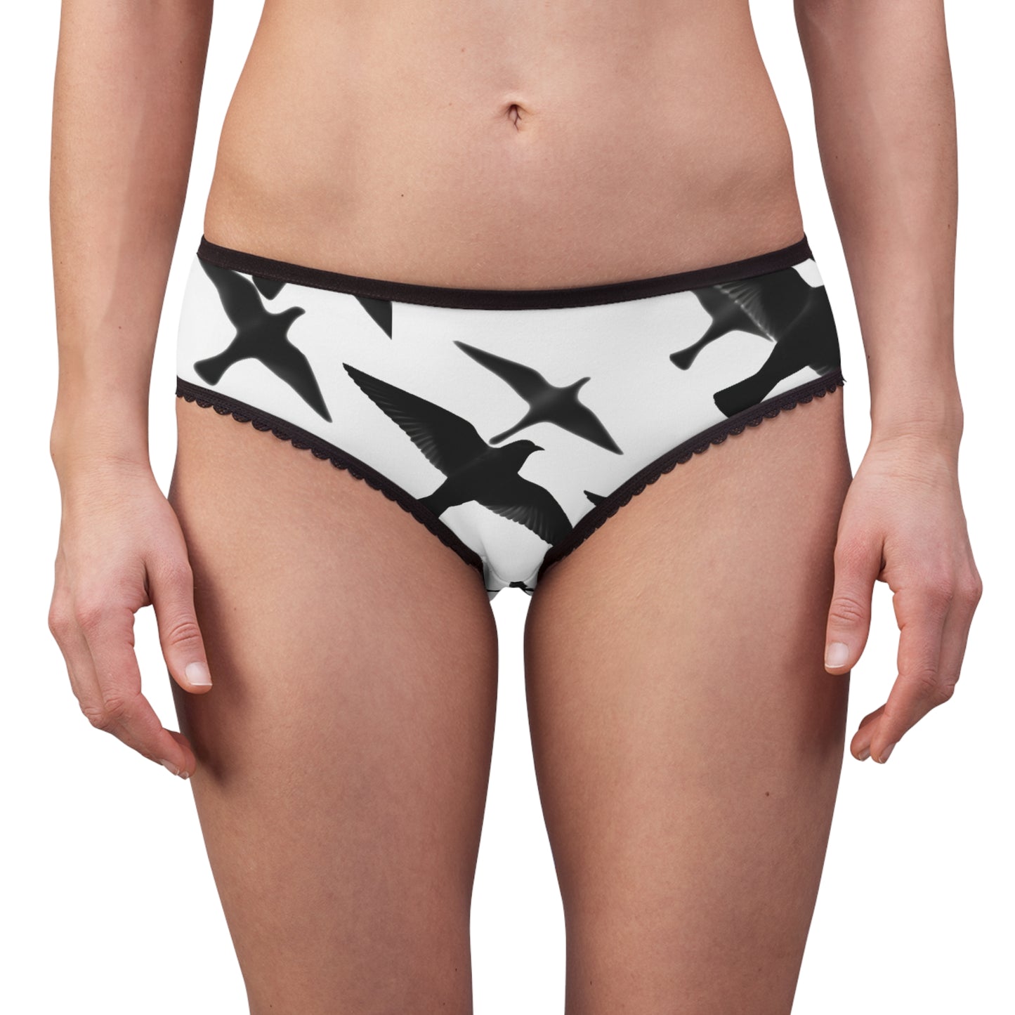 Smith & Raven | Flock of Seagulls Women's Underwear | White w/Black Birds