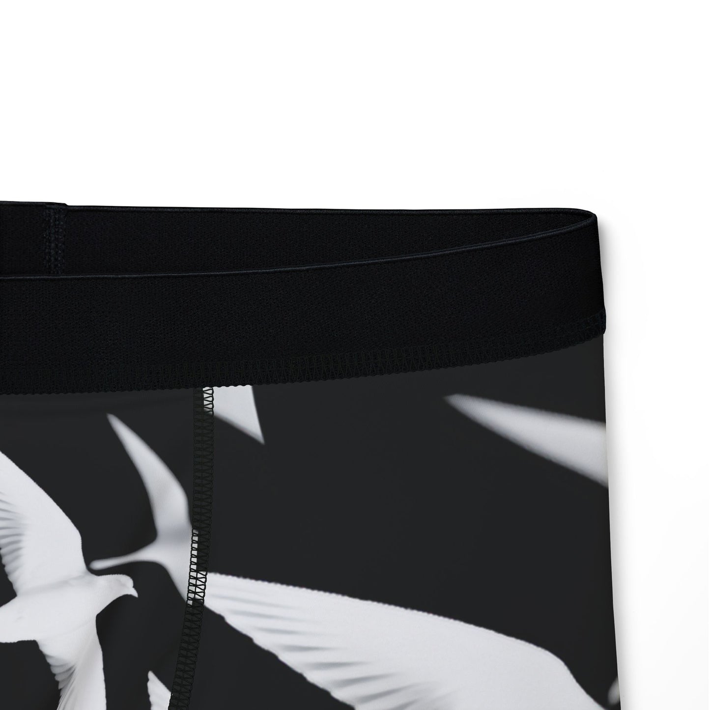Smith & Raven | Flock of Seagulls Men's Boxers | Black w/White Birds