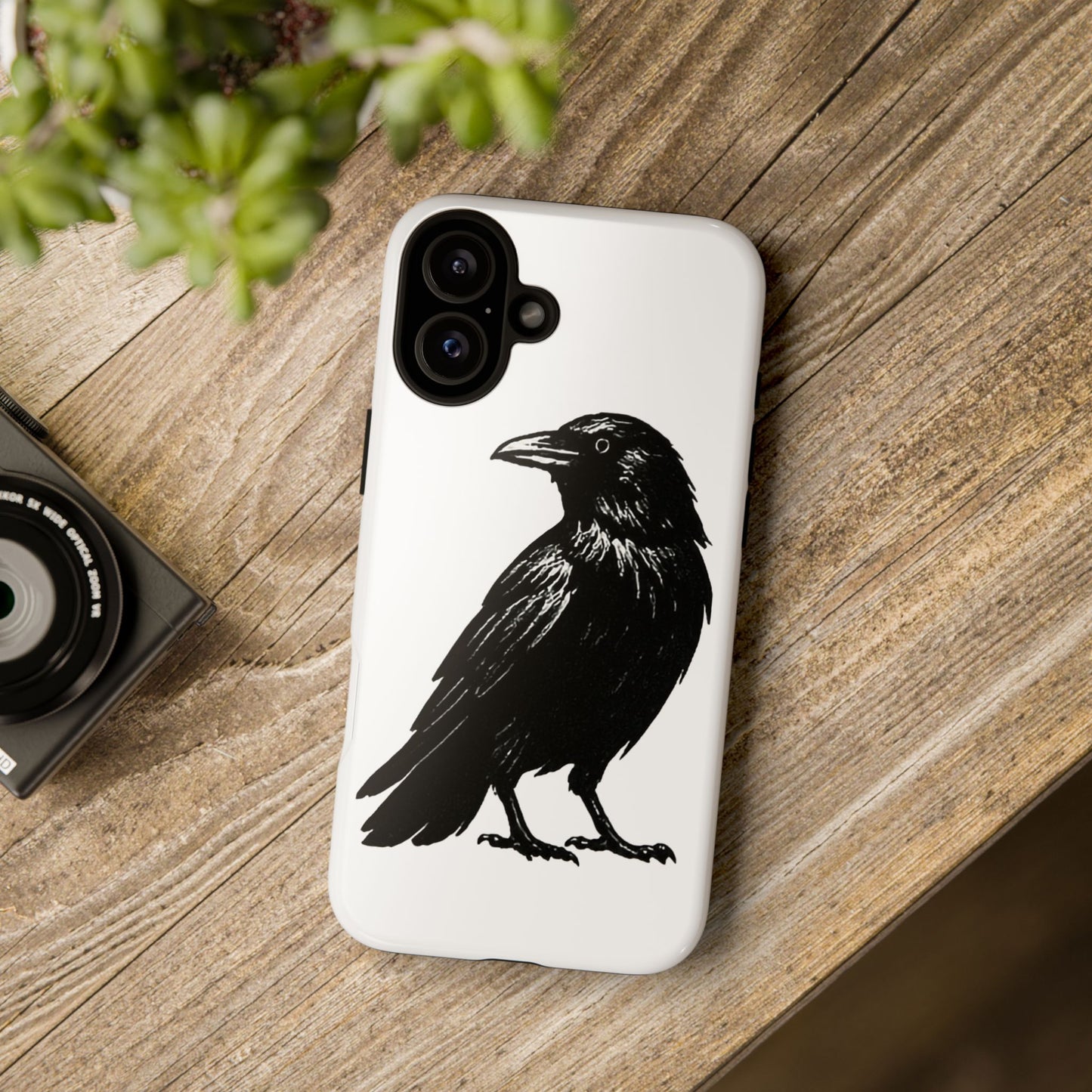 Smith & Raven | Black Raven Illustration Phone Case | Tough Protective Case
