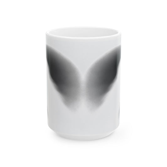 Smith & Raven | Ghostly Raven Silhouette | White Ceramic Mug | 11oz, 15oz