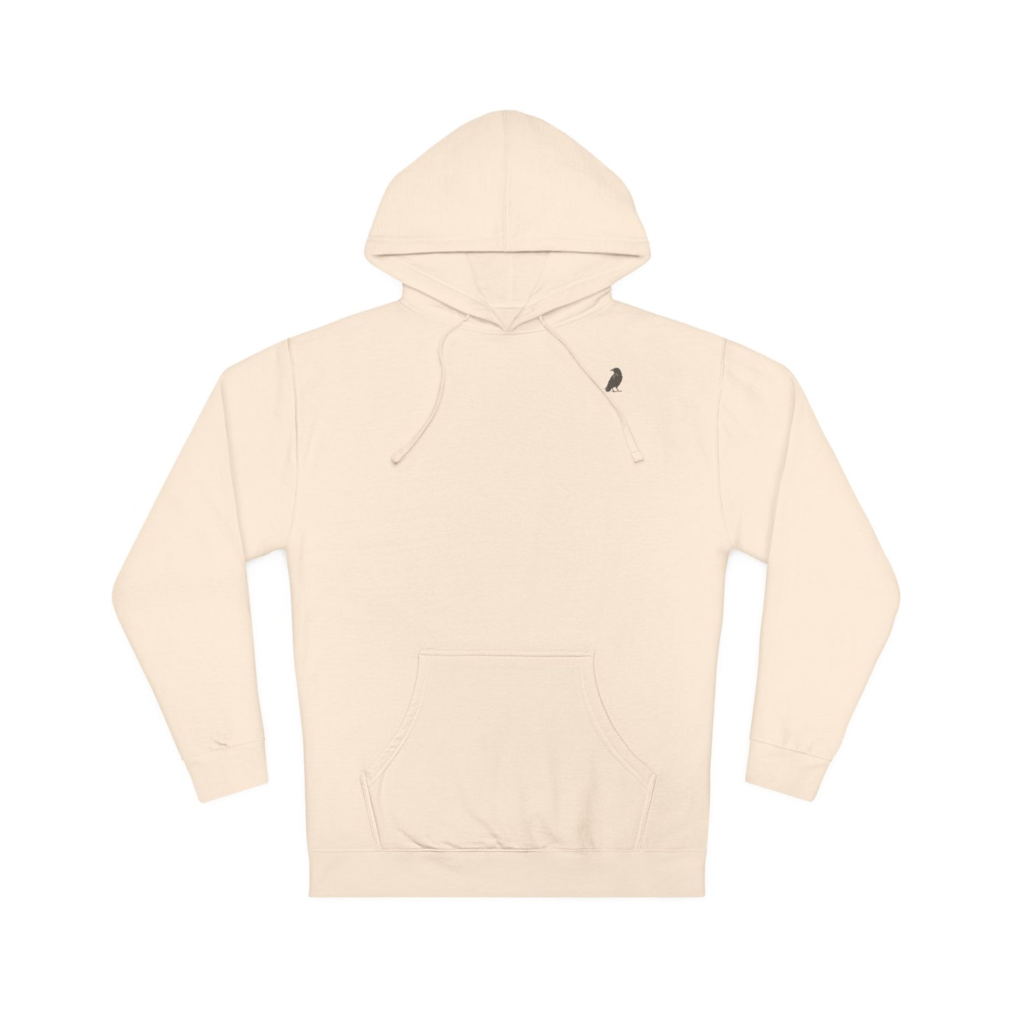 Raven Illustration Hoodie | High Quality Fleece Unisex Hooded Sweatshirt | Modern Graphic Apparel | Smith & Raven