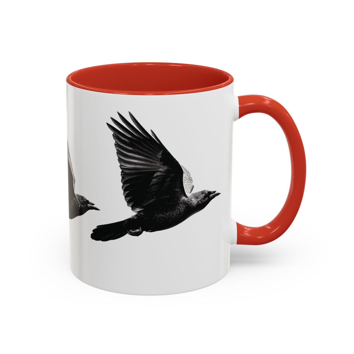 Smith & Raven | Flying Ravens Mug | Accent Color Mugs | 11oz 15oz