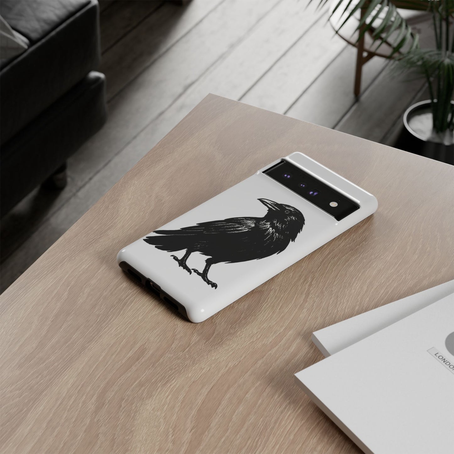 Smith & Raven | Black Raven Illustration Phone Case | Tough Protective Case