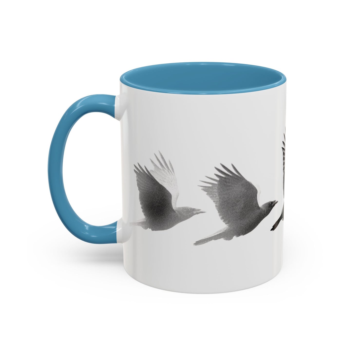 Smith & Raven | Flying Ravens Mug | Accent Color Mugs | 11oz 15oz