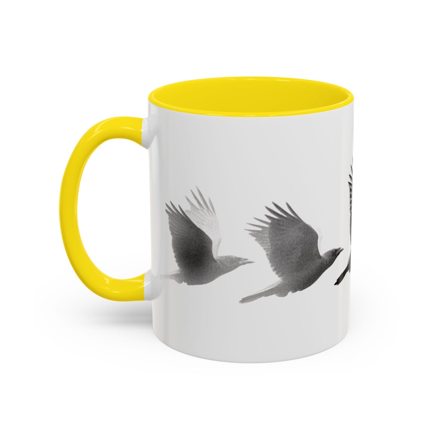 Smith & Raven | Flying Ravens Mug | Accent Color Mugs | 11oz 15oz