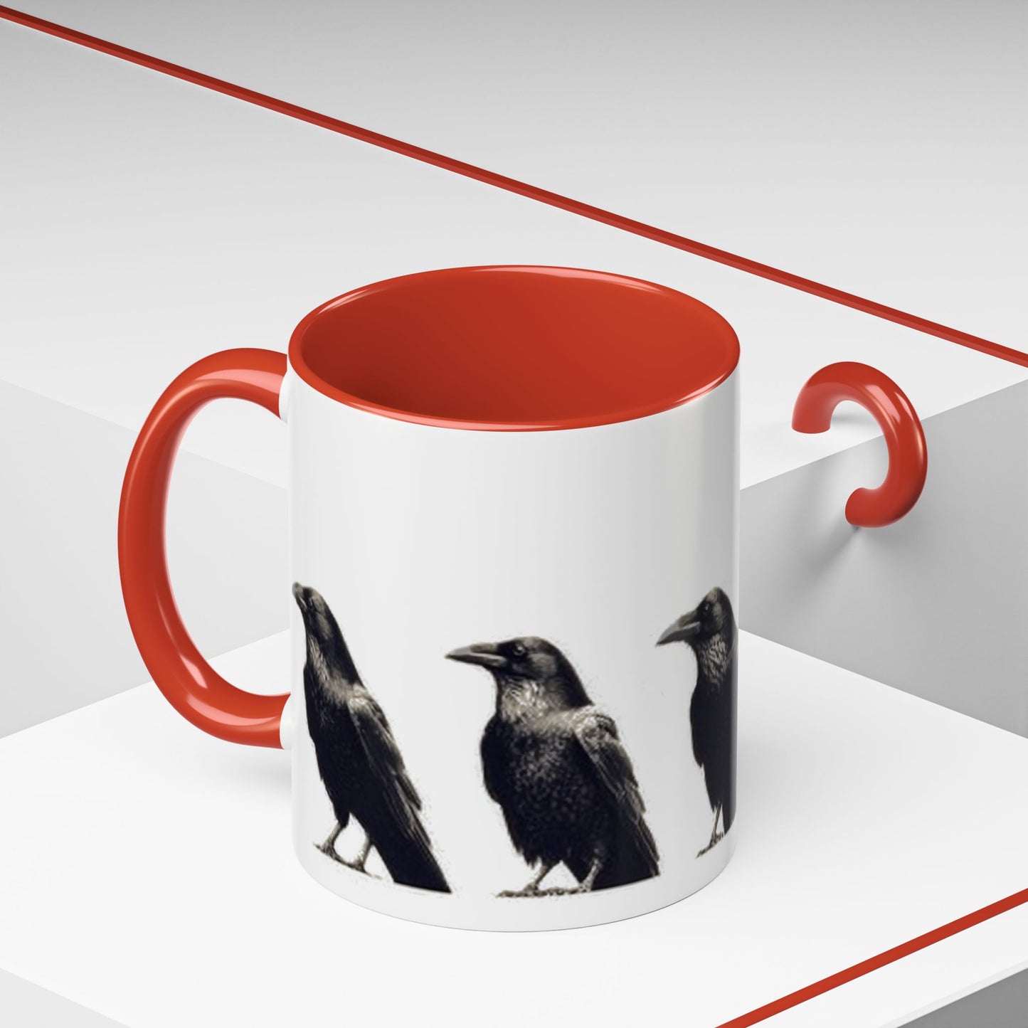Smith & Raven | Five Ravens Mug | Accent Color Mugs | 11oz or 15oz