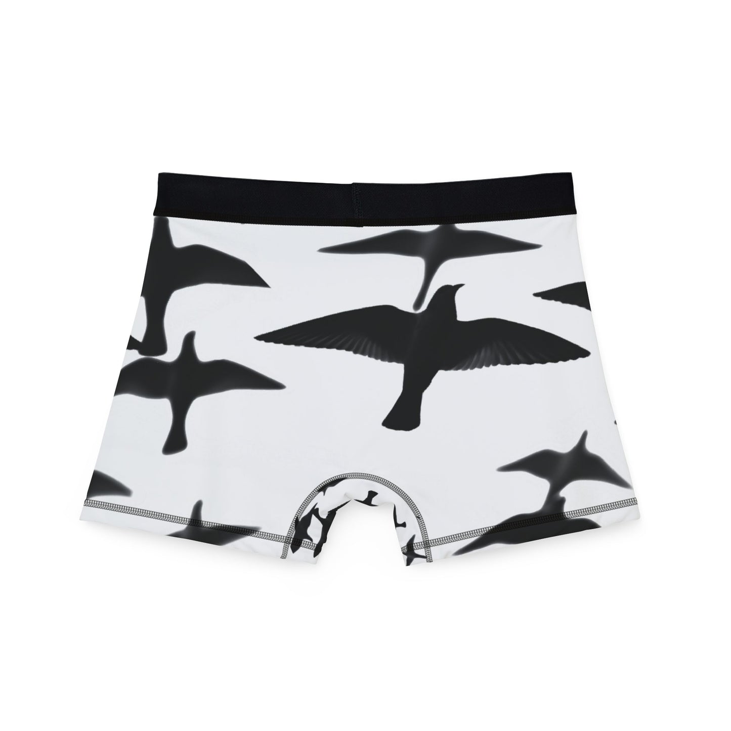 Smith & Raven | Flock of Seagulls Men's Boxers | White w/Black Birds