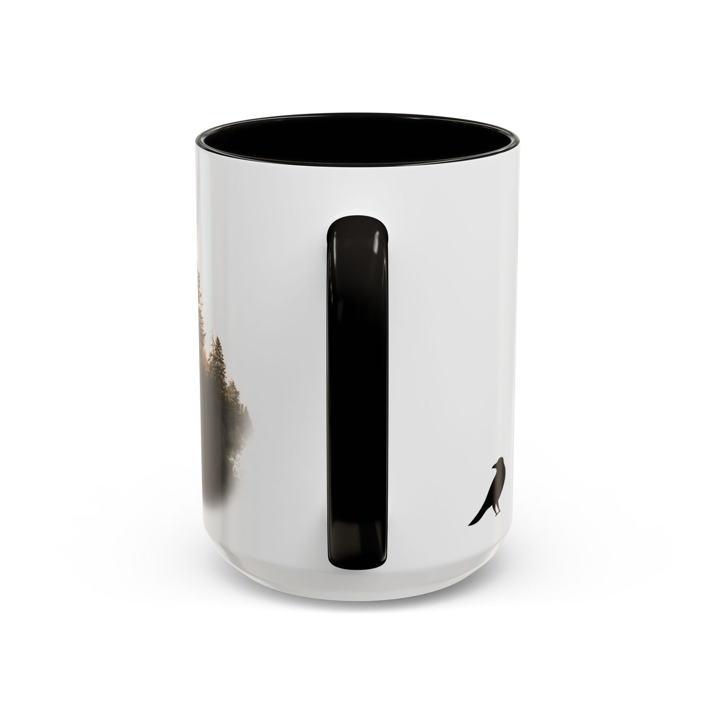 Grey Wolf White Ceramic Accent Color Coffee Mug | Cinematic Nature Inspired Design | Nature Lover Gift | Smith & Raven