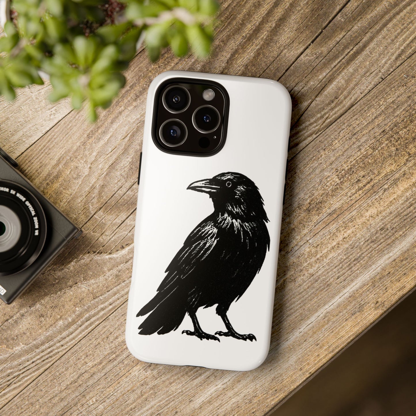 Smith & Raven | Black Raven Illustration Phone Case | Tough Protective Case